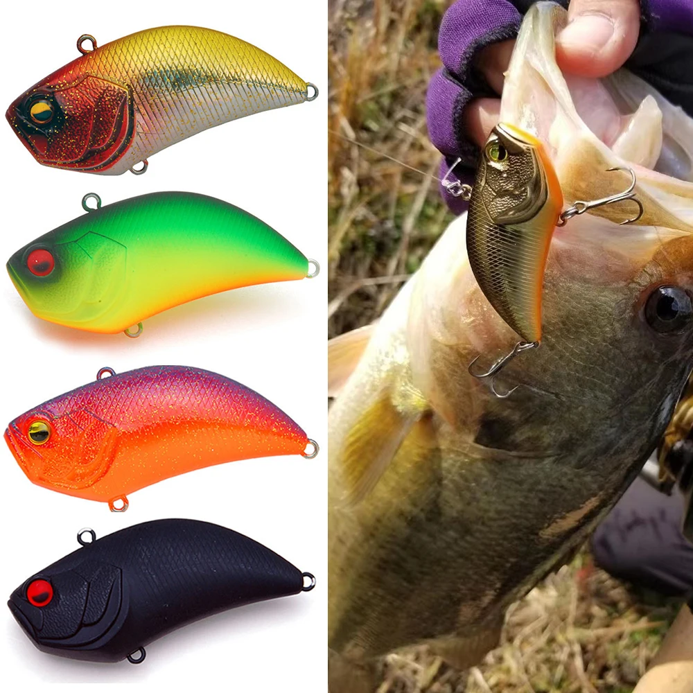 54mm/15g Winter Ice Fishing Realis Level Vib Lures Sinking Fishing Vib Bait Lipless Crankbait Hard Plastic Trout Fishing Lures