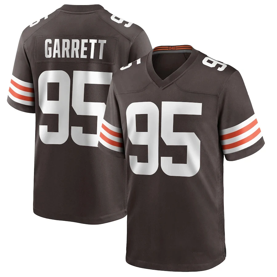 Custom Stitched Rugby Jersey para homens e mulheres, juventude Myles Garrett, Nick Chubb