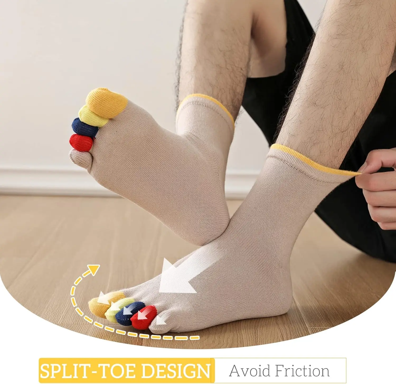 5 Paar Zehen socken Herren fünf Finger gestreifte Socke laufen sportliche Baumwolle Knöchel Sox Business schweiß absorbierende Fitness