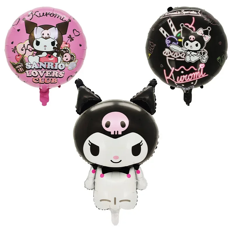 Sanrio-Globo de Anime Kawaii Kuromis My Melodys Cinnamorolls, decoración para fiesta de cumpleaños, globos Jumbo, corazón para niña, utilería para fotos