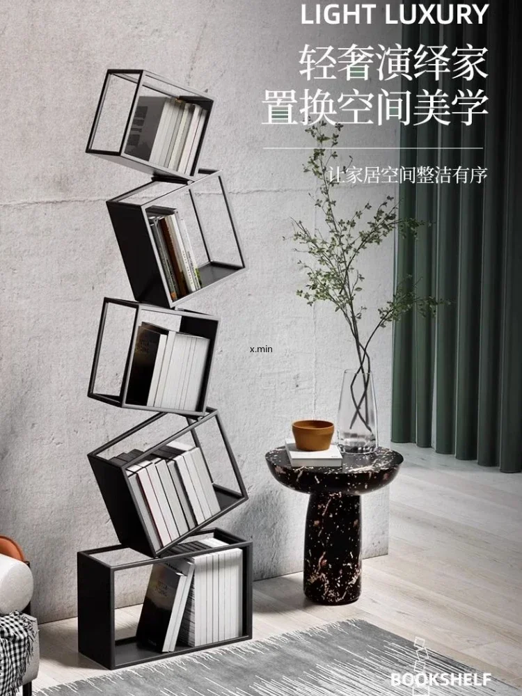 Floor To Floor Storage Shelf Irregular Corner Vertical Bookshelf Minimalist Living Room Iron Corner Bookshelf Home Decoration