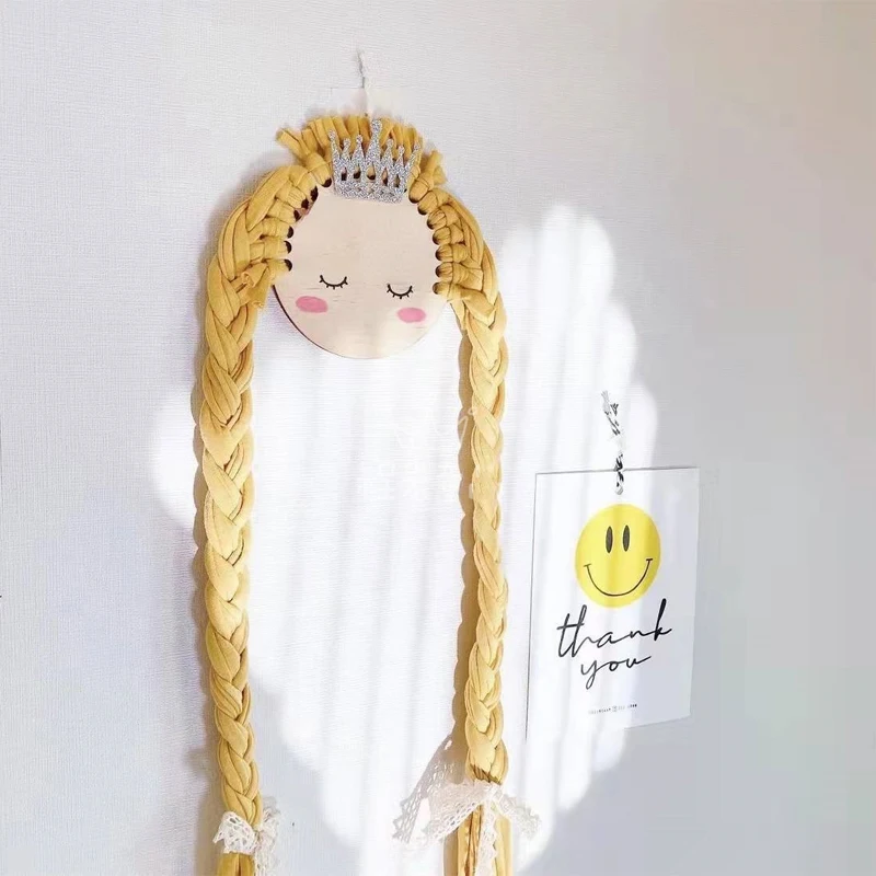 Pigtail Hair Clips Storage Organizers For Girls Macrame Hair Bows Holder Decoration Kawaii Room Decor Wall Hanging Birthday Gift