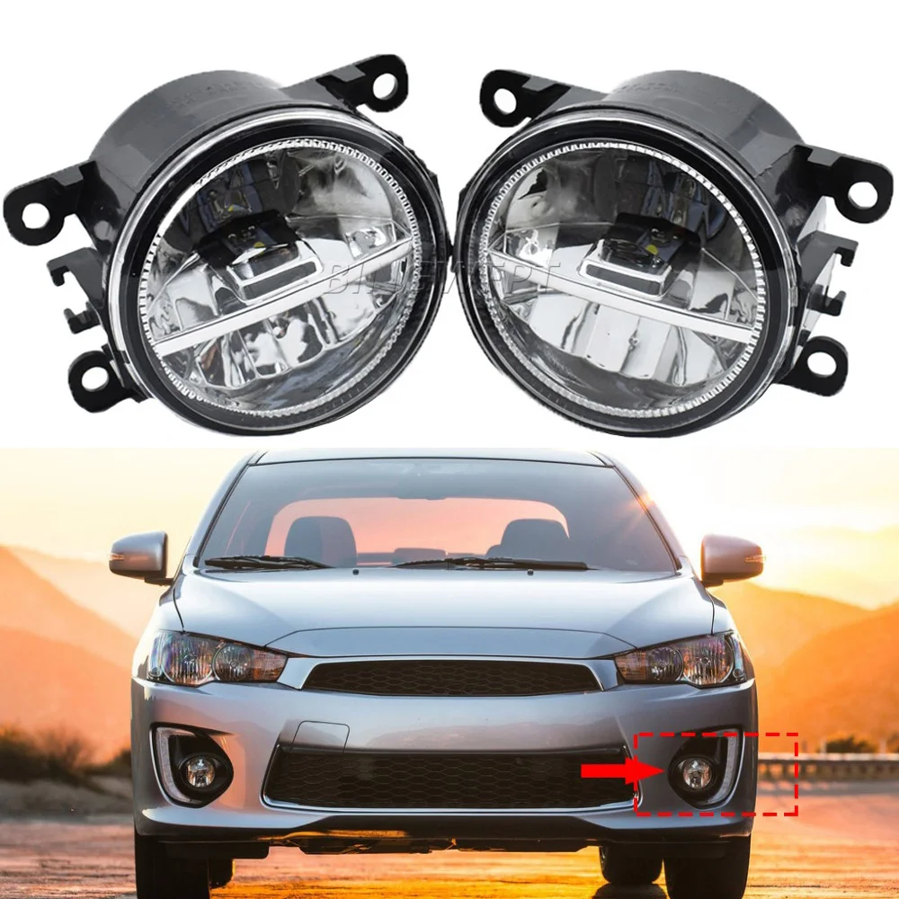 2PCS Led fog lights DRL H11 12V for Mitsubishi Lancer GT  Lancer ES Sport 2016 2017 2018 2019 LED FogLamps Daytime Running Light