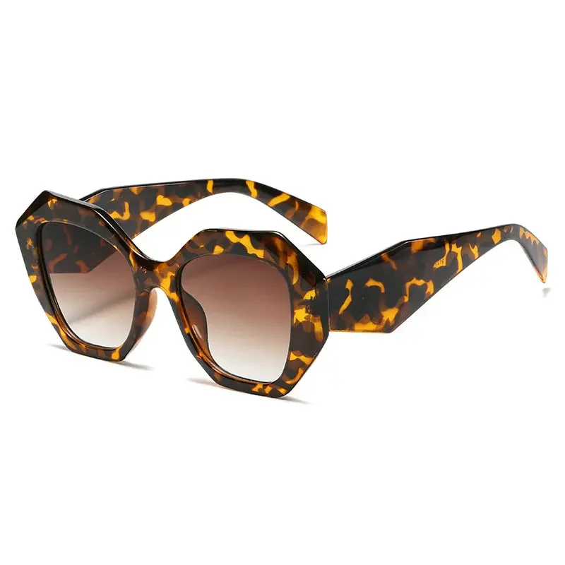 Gafas de sol de polígono Irregular para mujer, estilo occidental, protección UV400 para viajes y conducción, diseñador de lujo personalizado