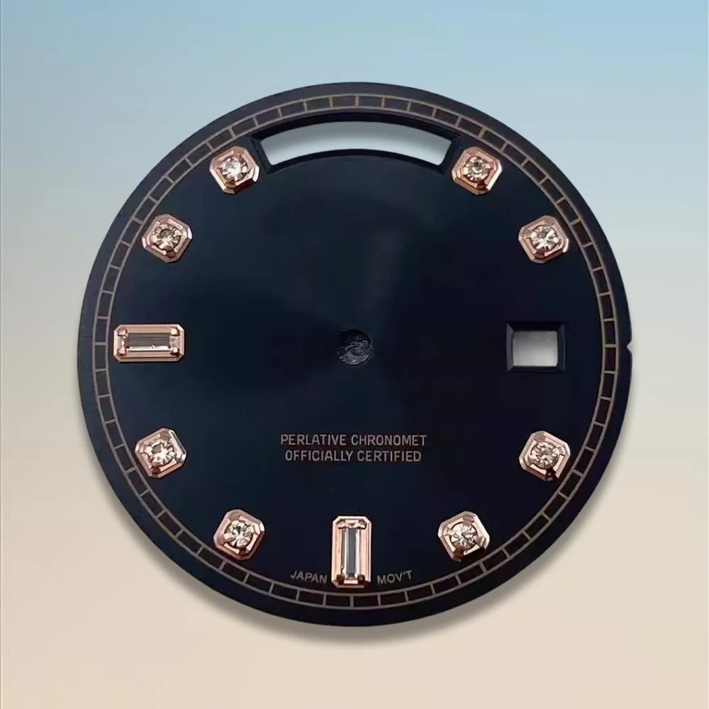 Watch modification parts 31mm S Dial Day And Date Diamond Dial Fit 8285 Movement Sunray High-Quality Dial Watch Accessories