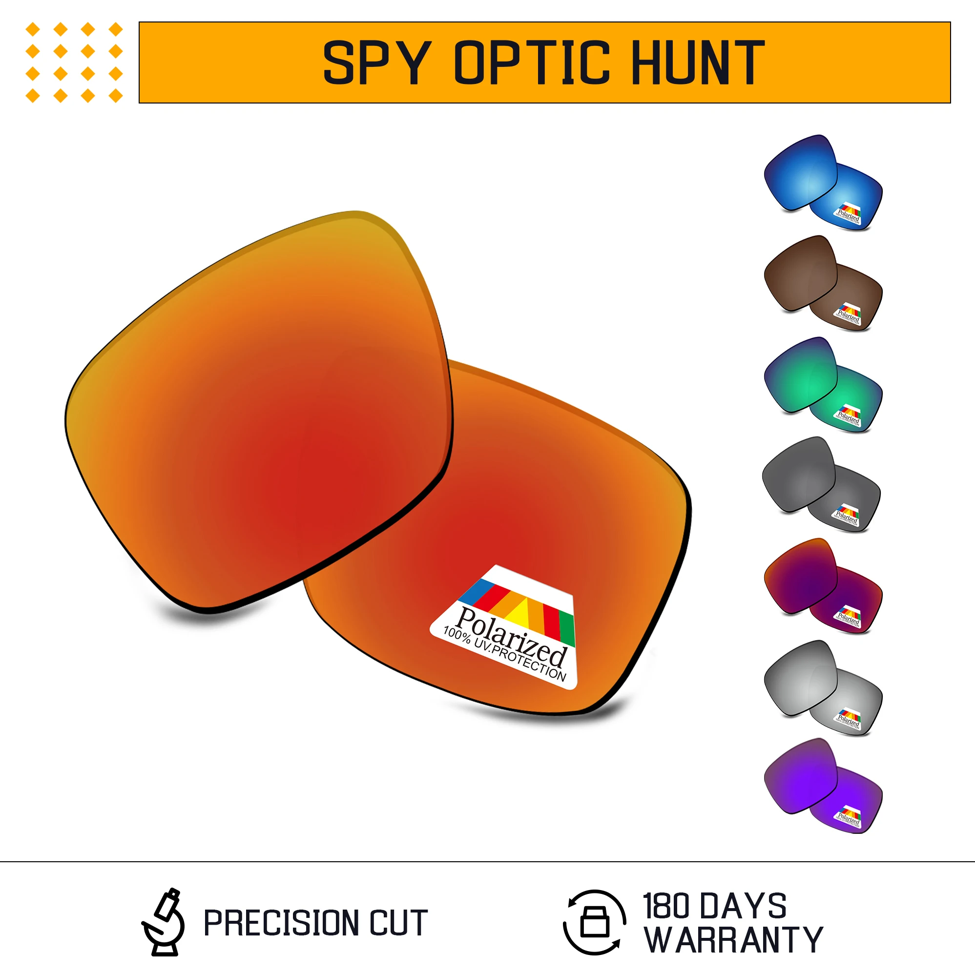 Bwake Polarized Replacement Lenses for-Spy Optic Hunt Sunglasses Frame - Multiple Options
