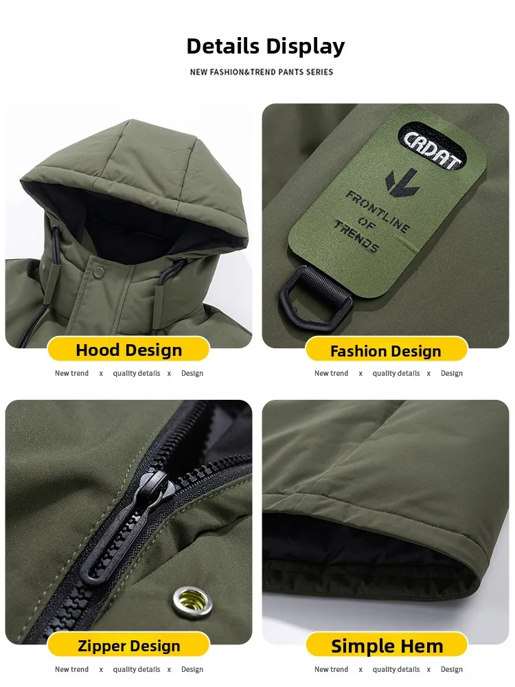 TUCANO Chaqueta de aodón uesa para hombre, nueva marca de moda de invierno, abrigo de aodón resistente al frío extremo,...