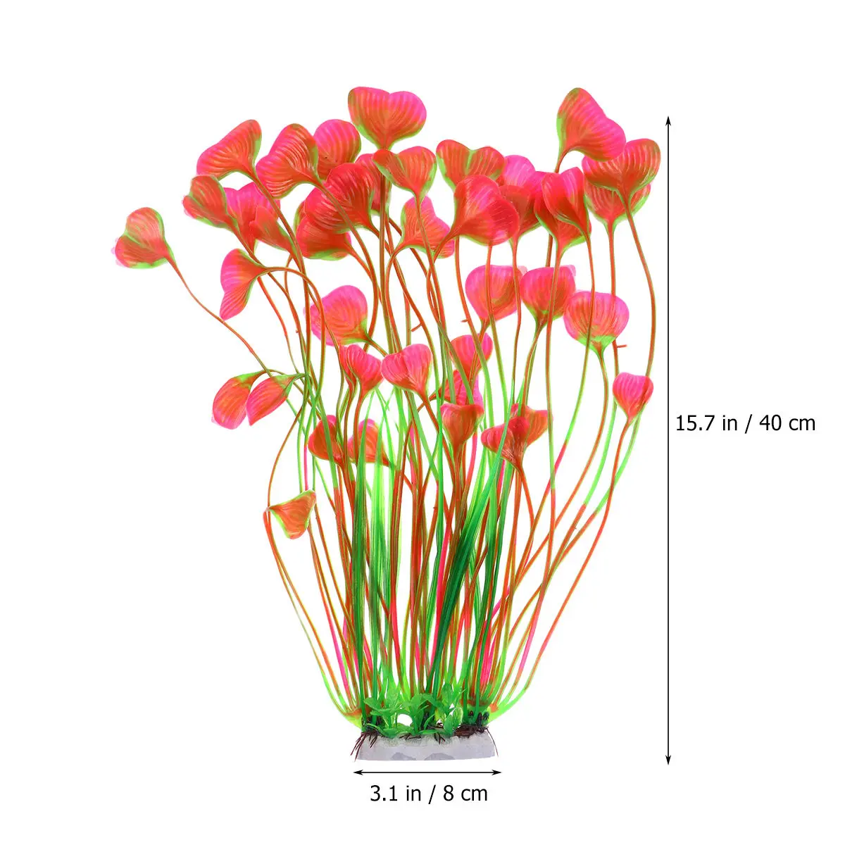 40Cm Realistic Artificial Aquarium Plants Plastic Fish Tank Decorations for Fresh Salt Water Safe Non Toxic Lifelike Aquatic