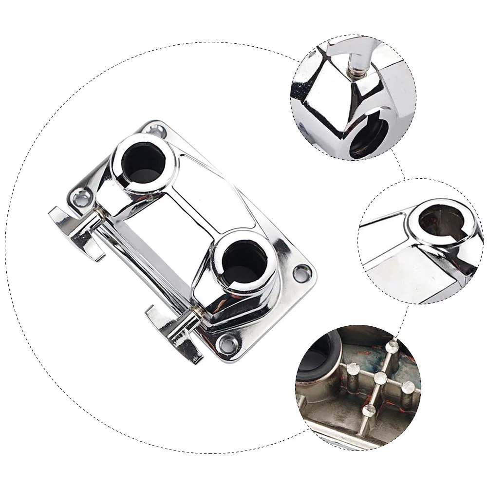 

Double Hole Metal Drum Connecting Clamp Bracket Holder Durable Practical Drum Stand Mount Accessory for Percussion