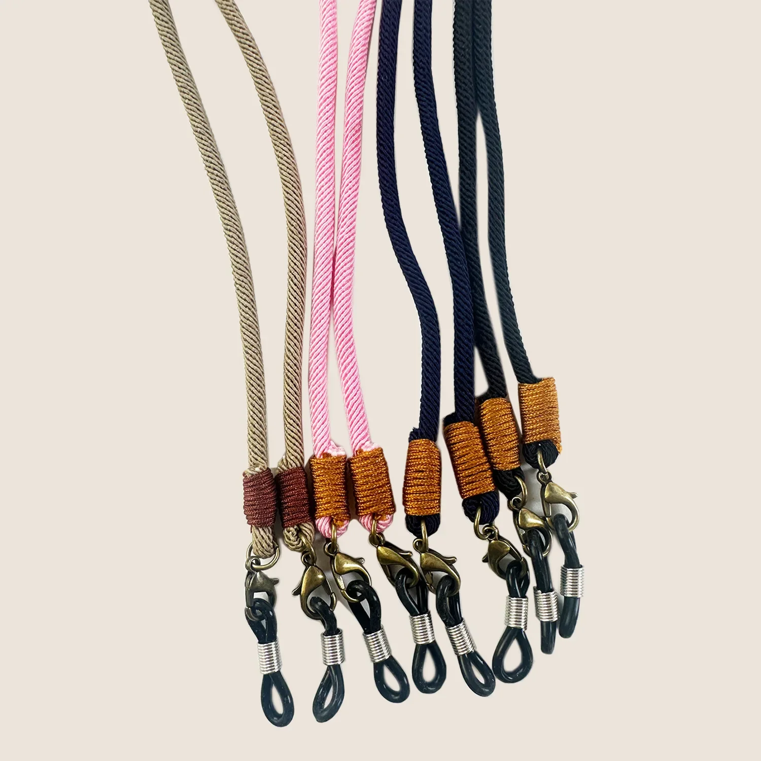 Glasses Chain with Mask Cord 2 in 1 Hand Fabric with Adjustable Multi-Colored Thread Belt Anti-Loss and Durable Glasses Cord