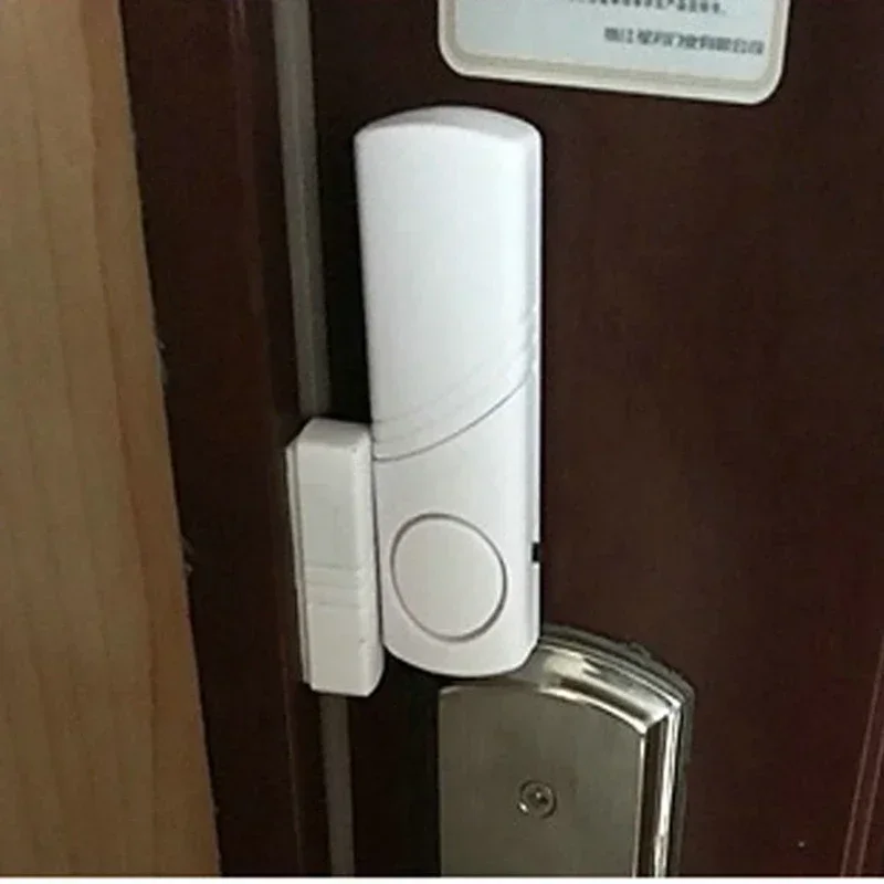 Independent Wood Door Alarm Sensor Window Detector with 90Db Buzzer Burglar Security Alarm System AAA Battery