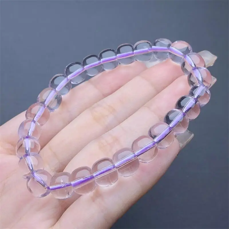 10MM Natural Amethyst Bracelet Handmade Fortune Energy Bangle Mineral Woman Amulet Jewelry Gift 1PCS