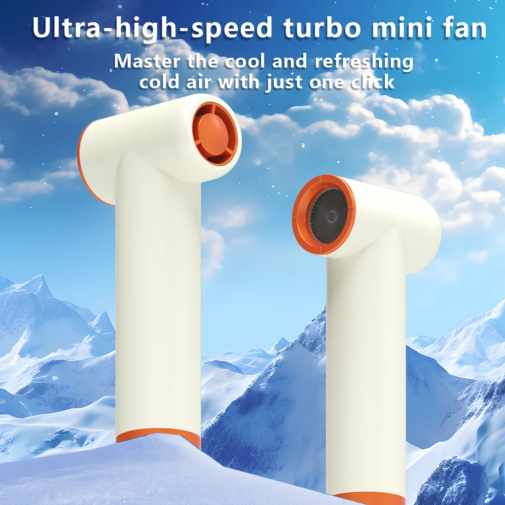 ミニポータブルハンドヘルドファン 110000RPM ターボ高速 4 速度調整可能な USB C 充電旅行コンサートギフト用