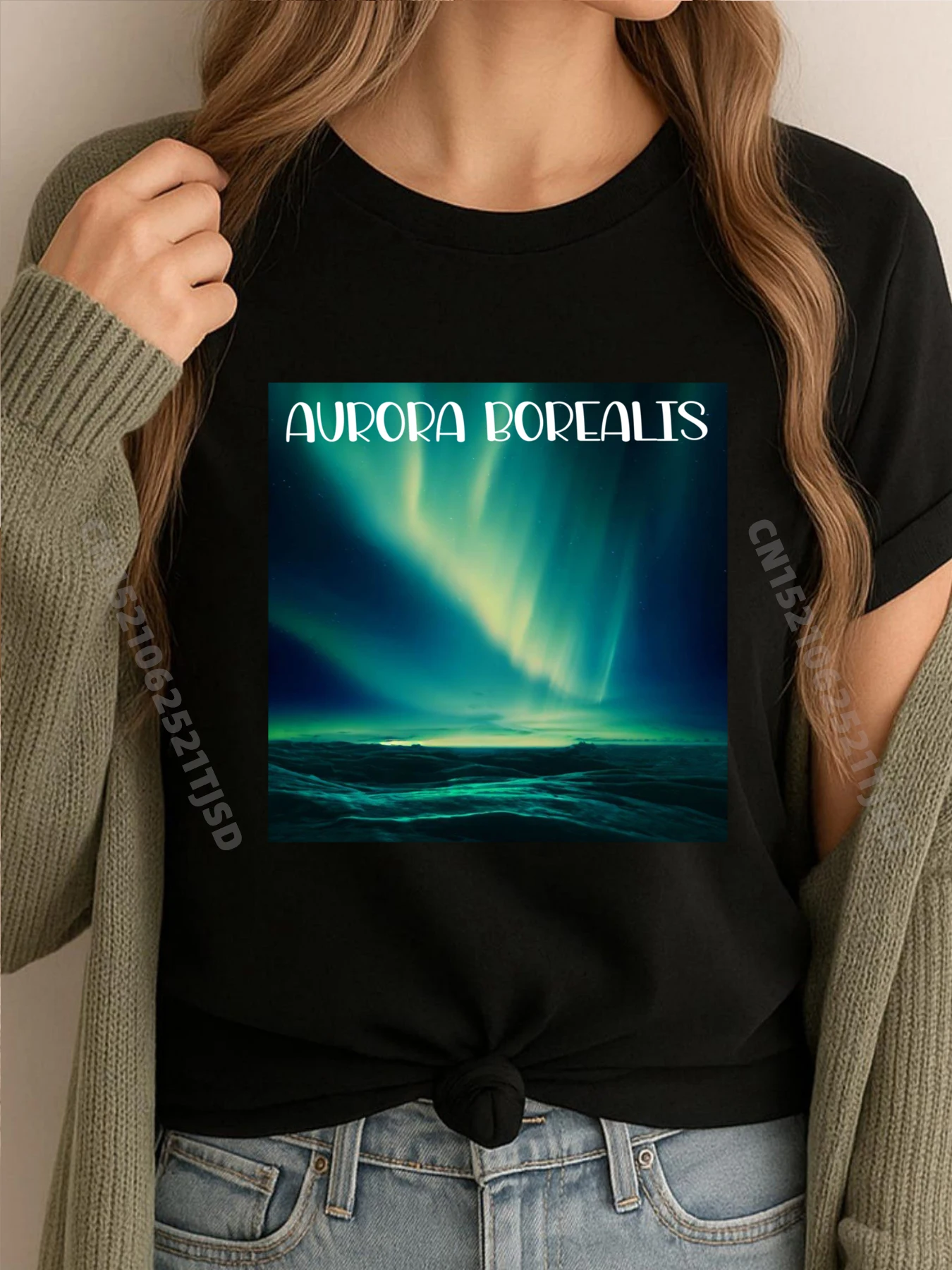 

Белая футболка Northern Lights Aurora Borealis, женская винтажная потертая футболка в винтажном стиле в стиле ретро