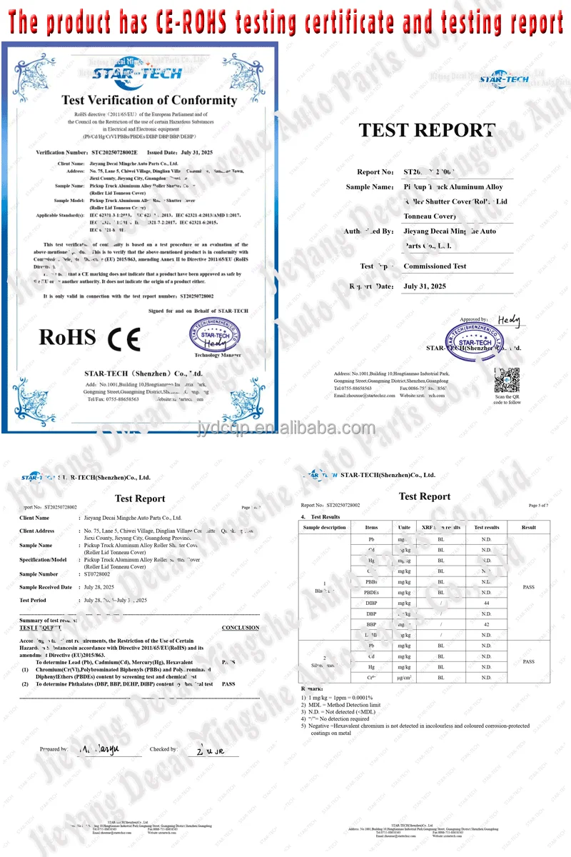 低価格ハードプロファイル三つ折りピックアップトラック荷台用トノカバー マツダBT-50、BYDシャーク6、長城GWMキャノン、日産ナバラ用