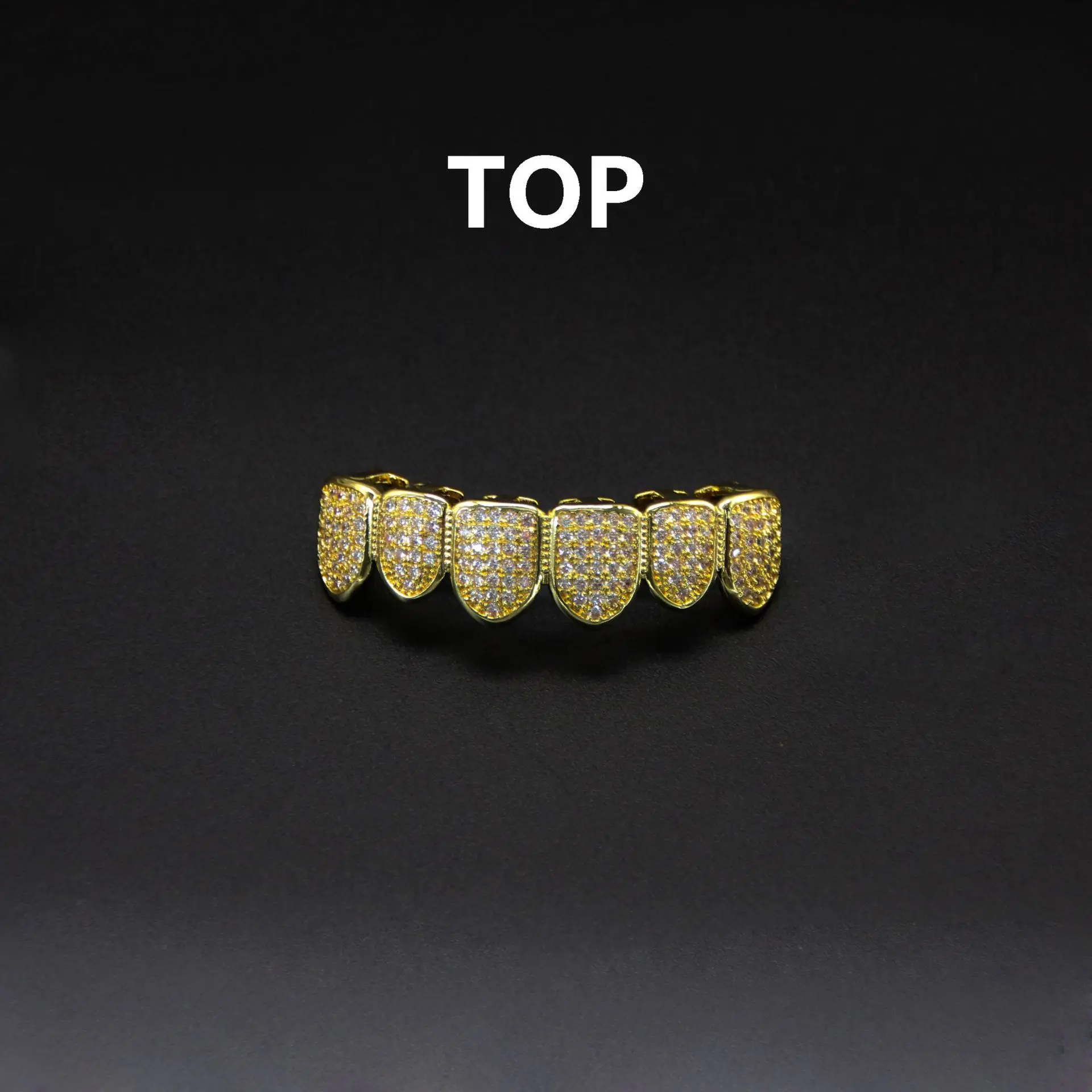 Cz Tanden Grillz Set Voor Unisex Top Onderkant Mond Goud Zilver Kleur Tanden Grills Tand Cap Verwijderbare Tandheelkundige Mode Sieraden