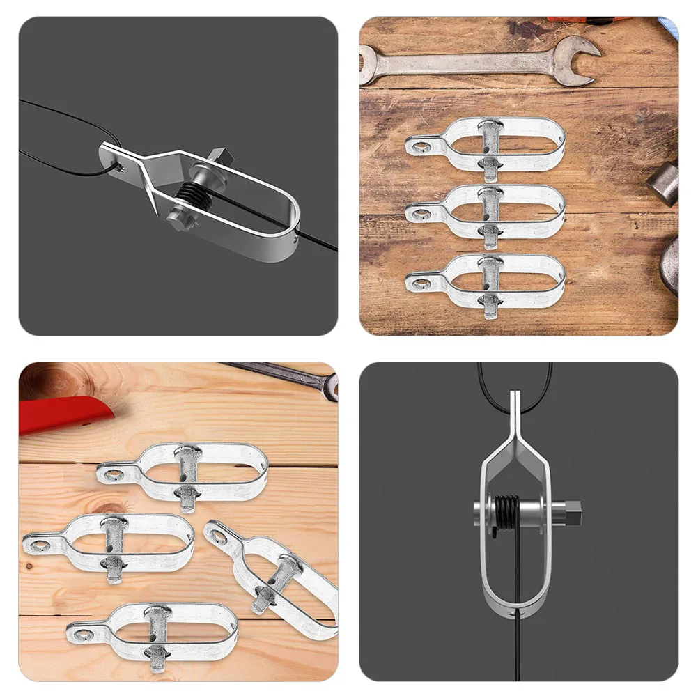 4pcs Wire Rope Tensioner Heavy Duty Wire Tightener Tool Steel Cable Tensioner Garden Fence Rope Threader Metal Hardware - view 2