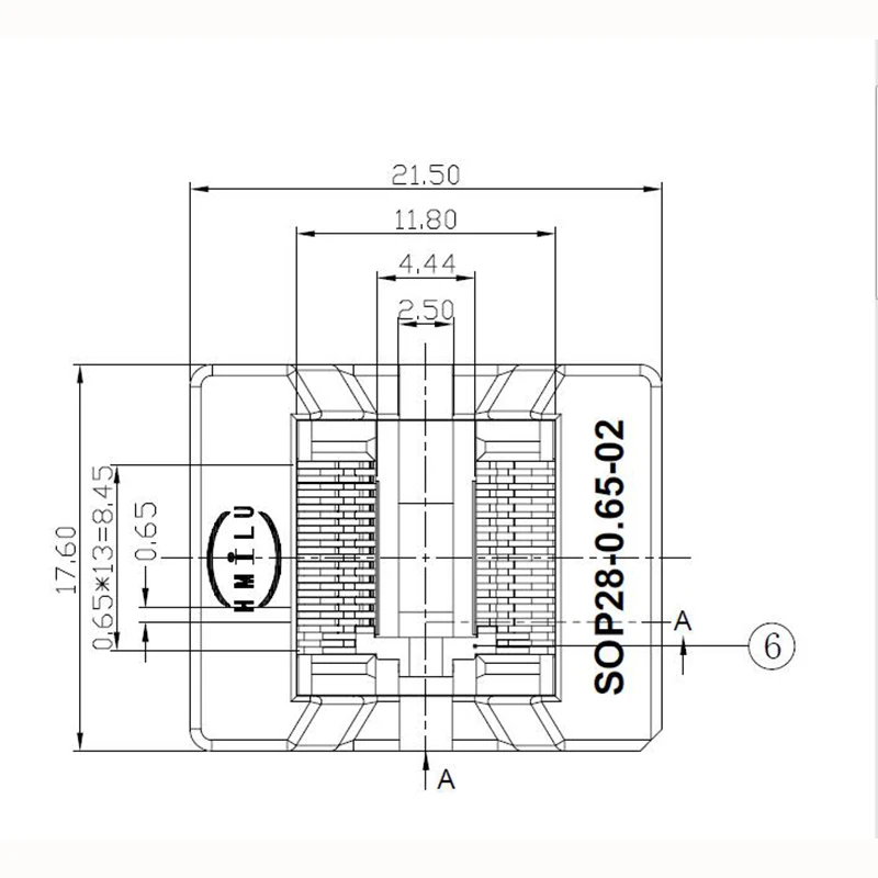 SSOP28 TSSOP28 TO DIP28 Programmer Adapter Socket 0.65mm Pitch TSSOP to DIP Converter IC Body Width 4.4mm 173mil OTS-28-0.65-01