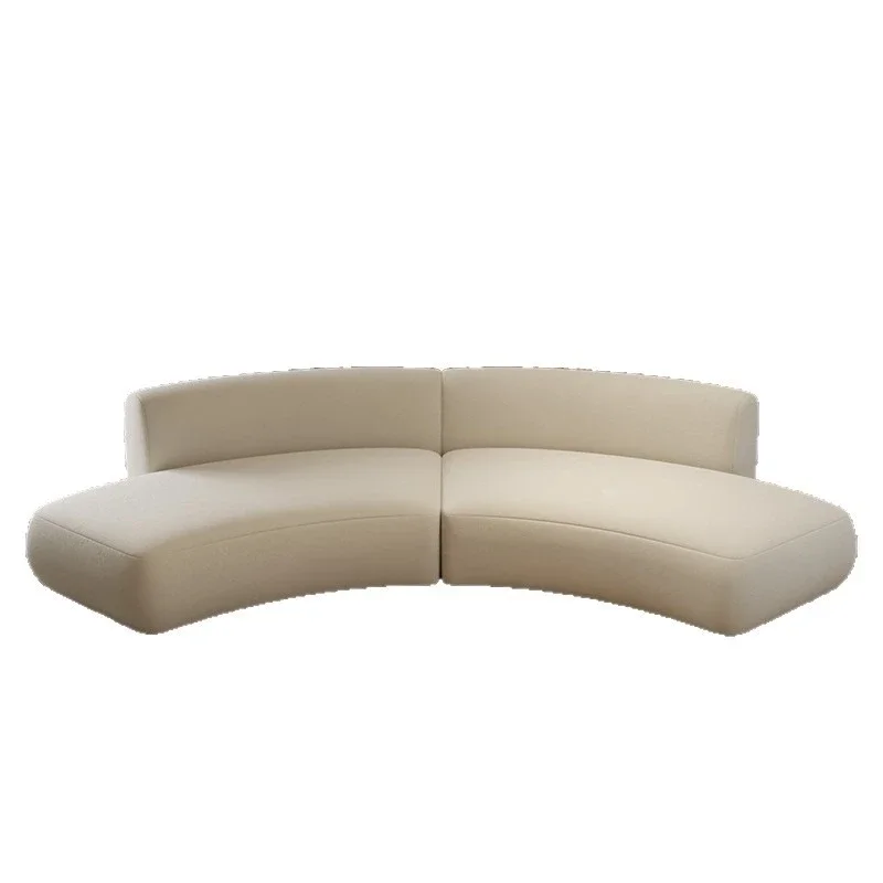 Sofá esquinero curvo de forma especial, área de descanso, vestíbulo de hotel, área de recepción, área de reuniones, salón de belleza, oficina de ventas