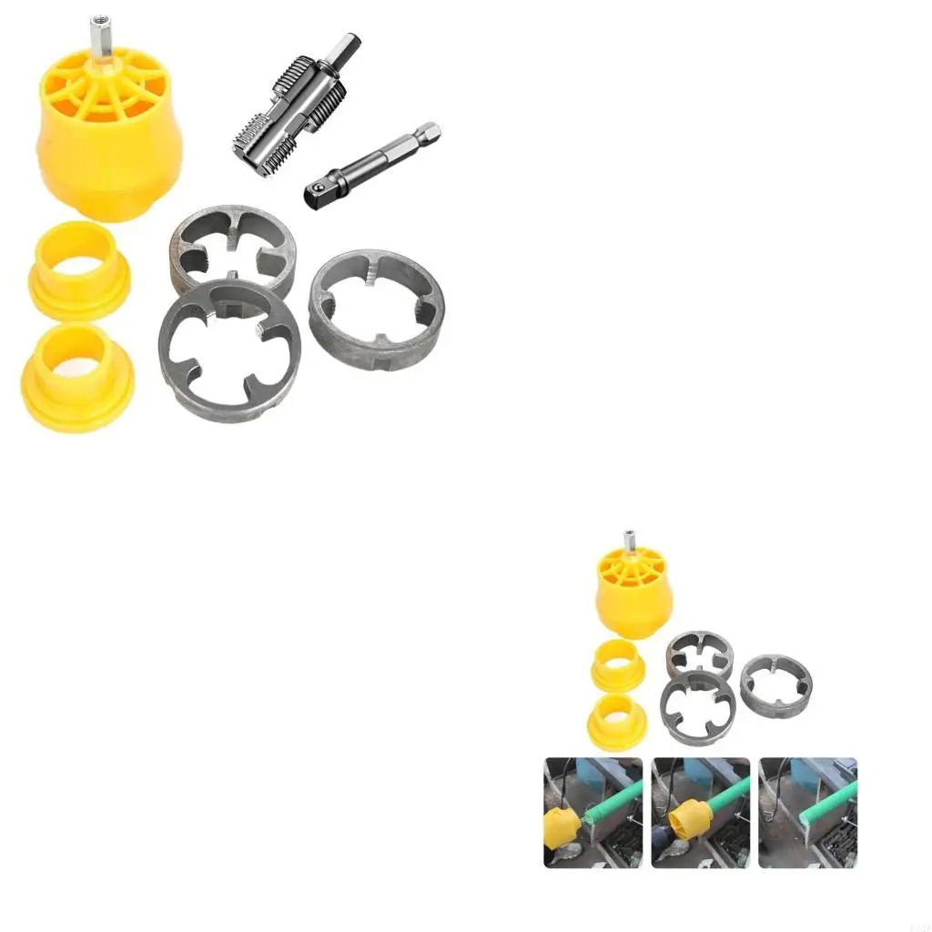 

P82E PVC Thread Maker Tool for Electric Drill,Plastic Pipe Threader 1/2inch 3/4inch