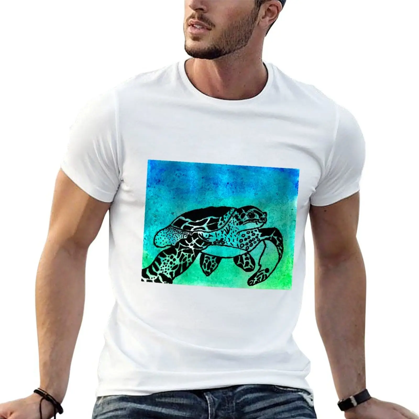 

Tie-dye Turtle T-Shirt t shirts for man cotton soft man t shirts graphic T-Shirt