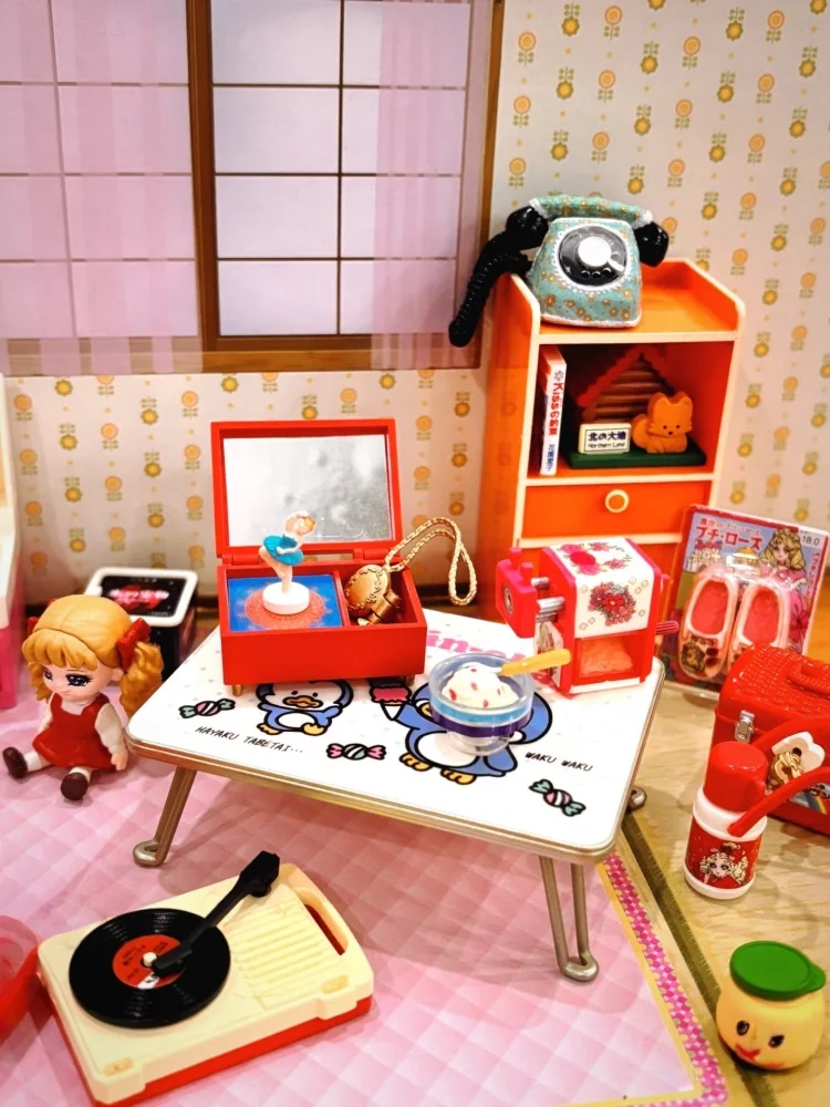 Nieuwe Anime Showa Retro Herinneringen Mijn Kamer Blind Box Action Figure Pvc Miniatuur Scène Model Standbeeld Rement Twisted Ei Gift Speelgoed