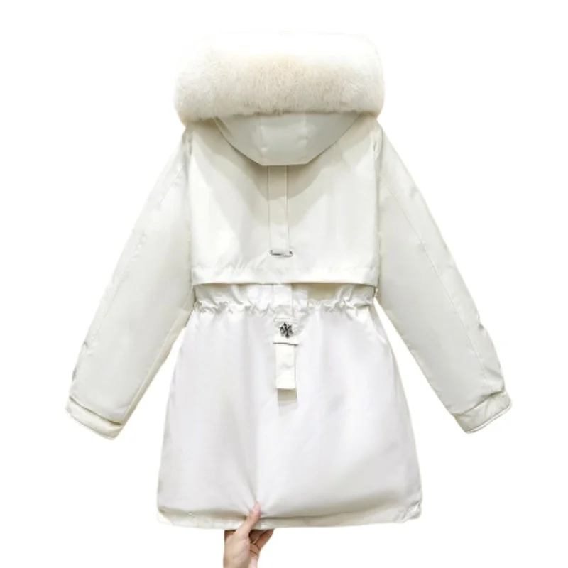 

2026 Women's Coating Casual Winter High Street New Fur Collar Fleece Thickened Warm Large Size Jacket Down Cotton-padded Clothes