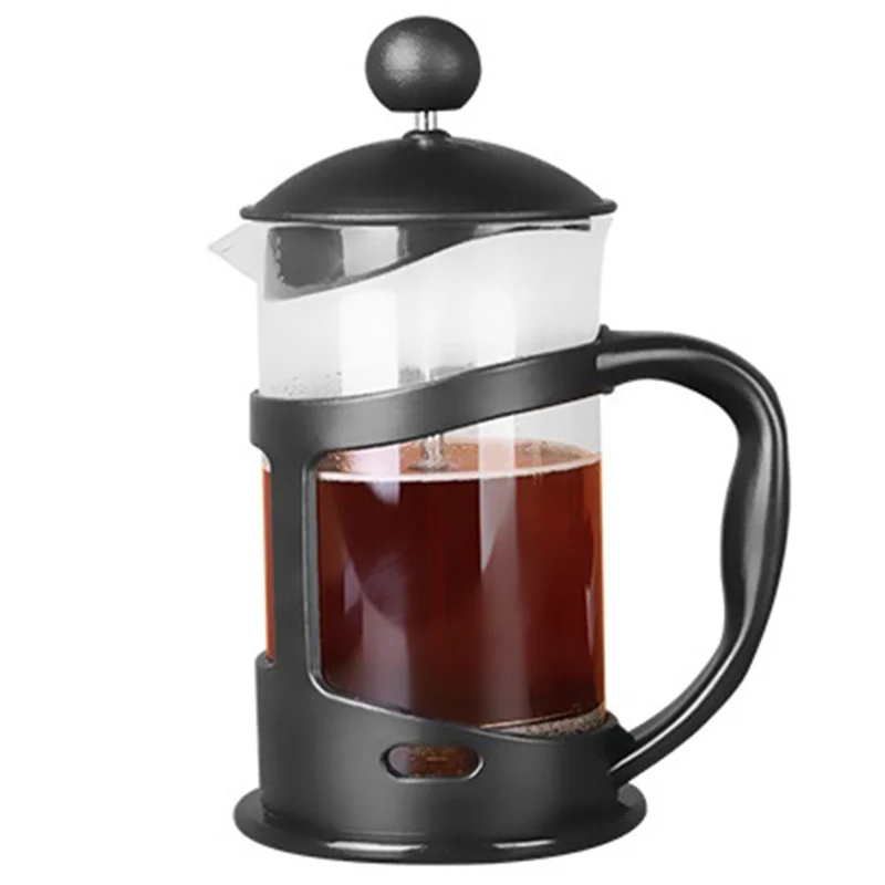 

High Quality 1 Piece Presses Coffee Pot Multifunctional Durable Coffee Teapot Stainless Steel Glass Coffeeware 800ML