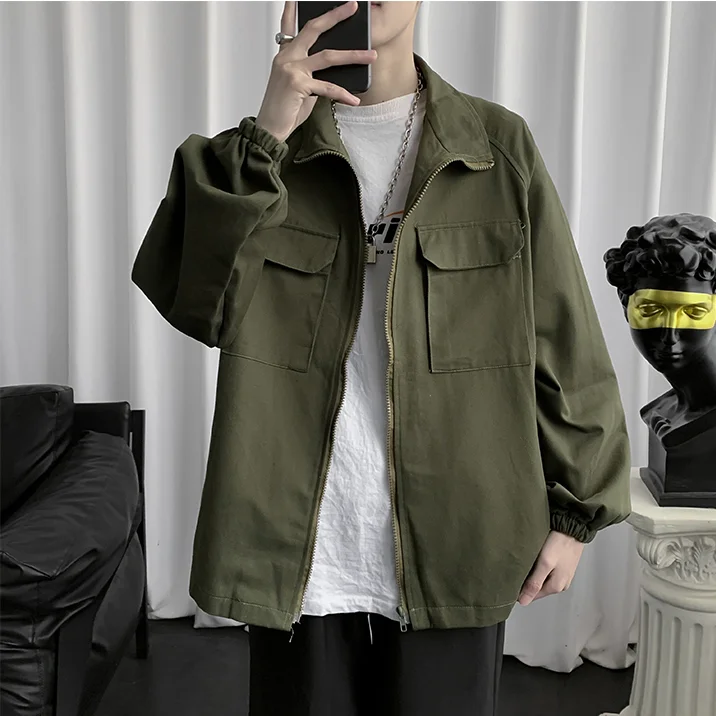 

Повседневная рабочая одежда Jaet, мужская модная брендовая свободная посадка, осень-зима, корейская универсальная повседневная куртка в стиле хип-хоп Sle