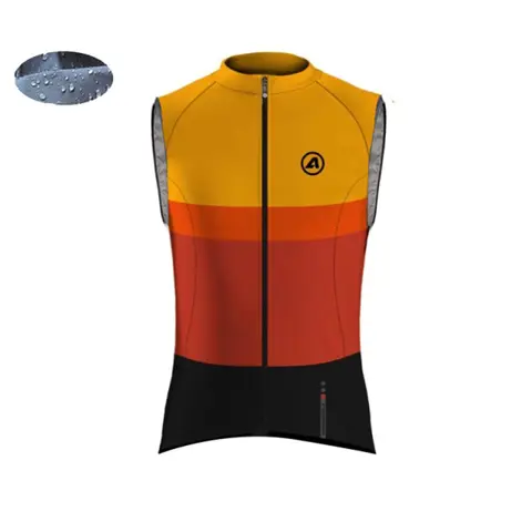 남성용 방수 사이클링 민소매 재킷 경량 자외선 차단 포켓 방풍 조끼 빠른 건조 러닝 하이킹 재킷