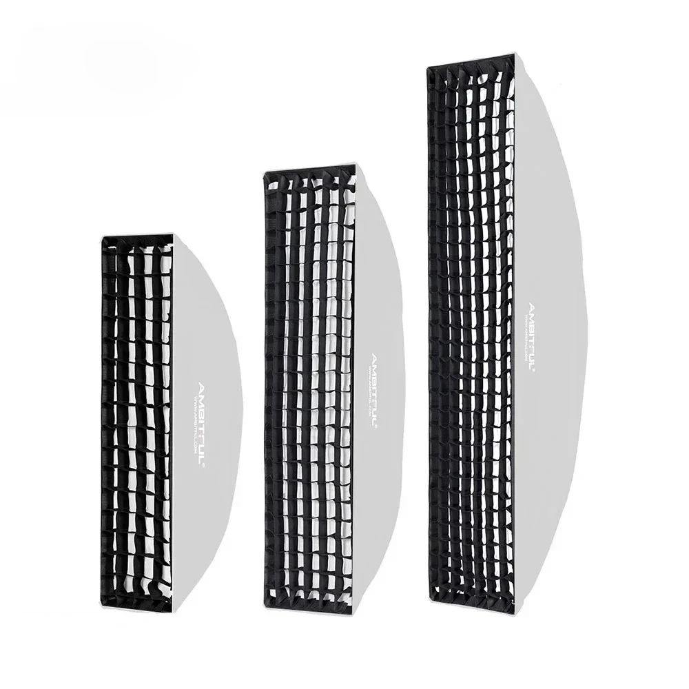 

22x90cm 9"x 35" 30x120cm 12"x47" 35x160cm 14"x63" Rectangle Strip Softbox Honeycomb Grid (Does not include softbox)