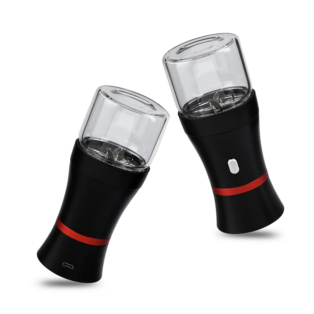 

Электрическая мельница для трав LTQ со стеклянной банкой для хранения табака, аккумулятор 1100 мАч, перезаряжаемые мельницы для трав для аксессуаров для курения ﻿