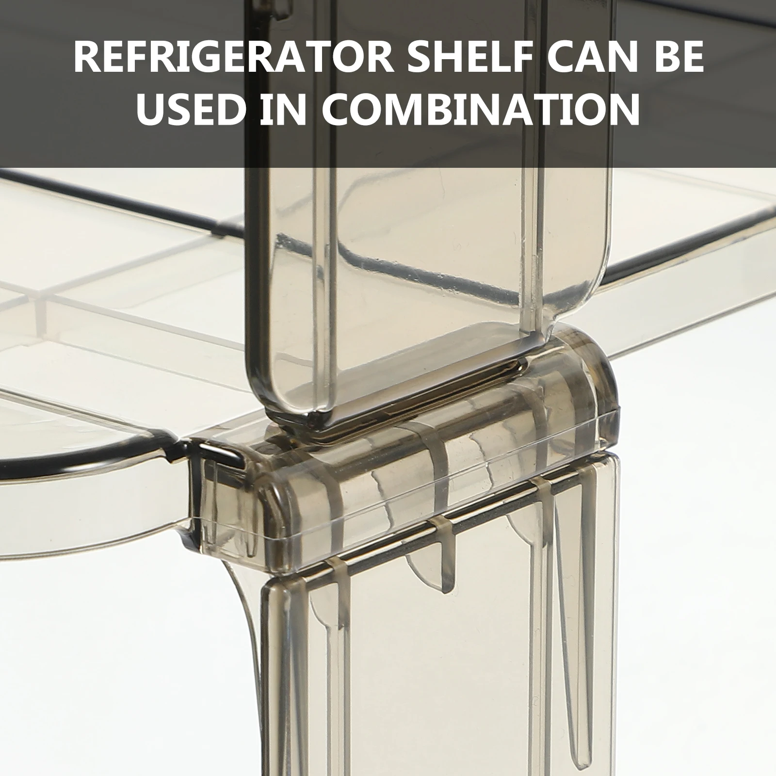 

Space Saving Stackable Plastic Fridge Organizer Rack Storage Shelf For Kitchen Pantry 2pcs