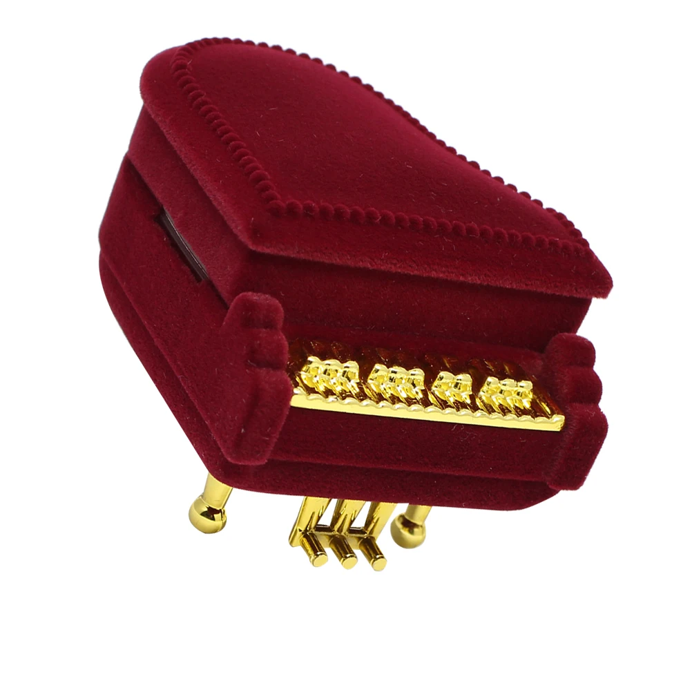 

Music Wind Box Piano Ring Storage Case Holder Creative Storage ganizer For Gift for Earrings Necklace Gift Packaging ganizer