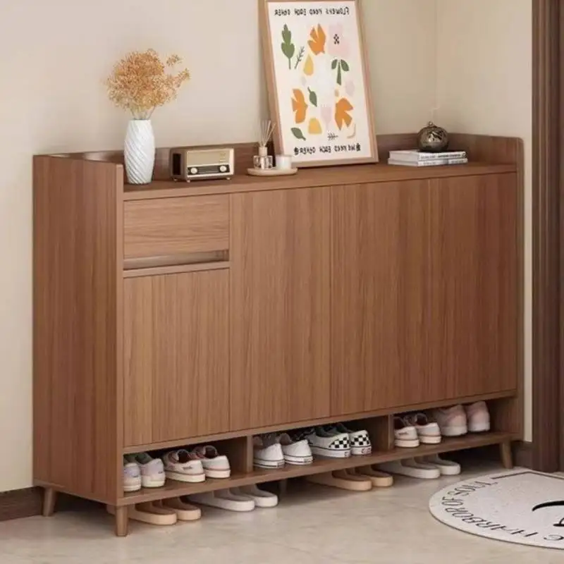Minimalist Italian Wood Shoe Cabinet Asian Style Entryway Storage Shoe Cabinet Space Saving Schuhschrank Furniture For Home