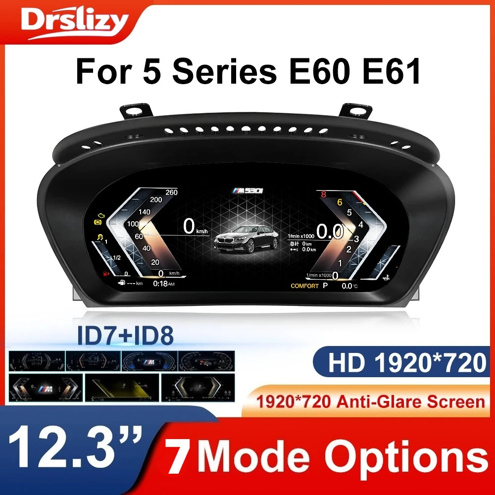 

Для BMW E60 E61 новая приборная панель кластера серии 5 2003-2010, спидометр, приборная панель, цифровой прибор OTA Virtuele, кабина