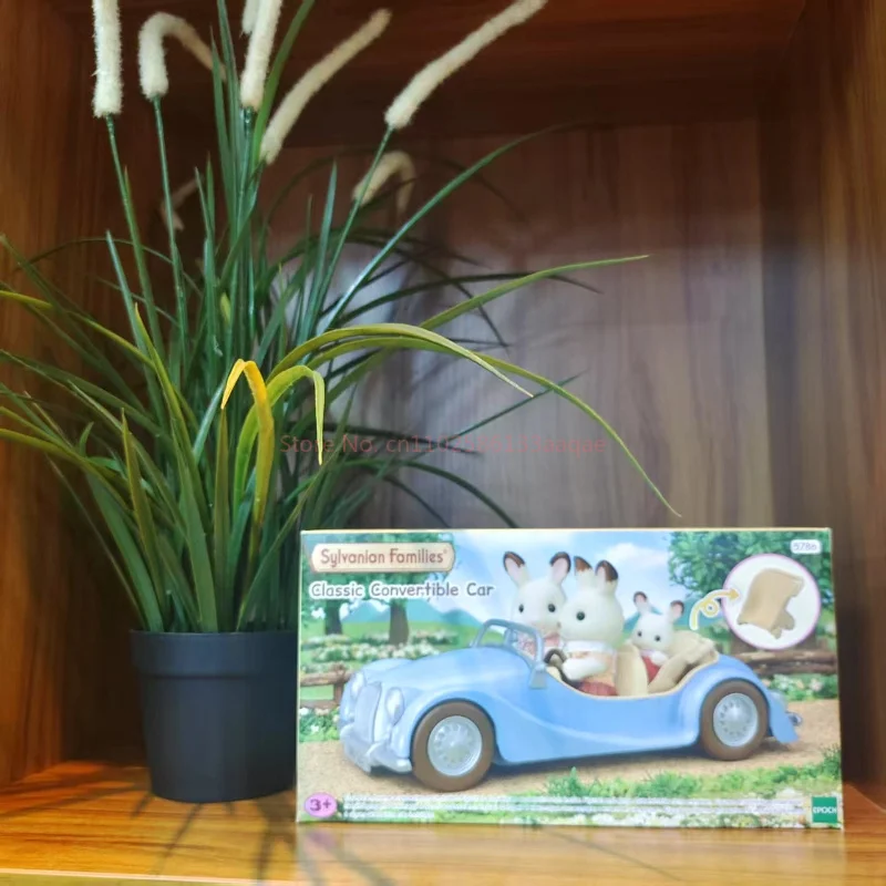 Sylvanian Families Klassische umwandelbare Auto-Simulationspuppe, Kunststoffmaterial, Oberfläche, Beflockung, Spielhaus, Kattunische Lebewesen, Spielzeug