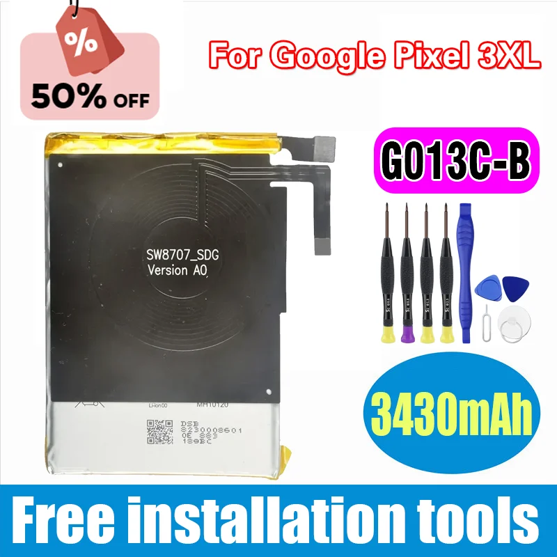 

G013C-B 3430mAh Replacement Battery For Google Pixel 3XL Pixel3 XL Latest Production Phone Batteries
