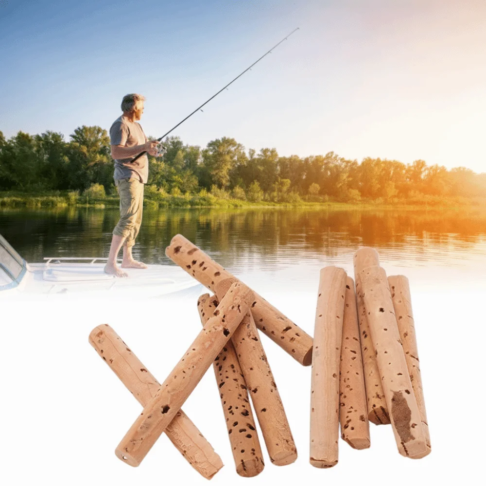 

20 шт., диаметр 6 мм, рыболовные пробковые палочки, высокая плавучесть, дубовая приманка, пробковые палочки, легкие поплавковые палочки для ловли карпа