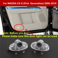 2Pcs LED Car Door Courtesy Lamp Welcome Ghost Shadow Lights Accessories For Mazda CX-9 (First Generation) 2006 2007 2008 -2016