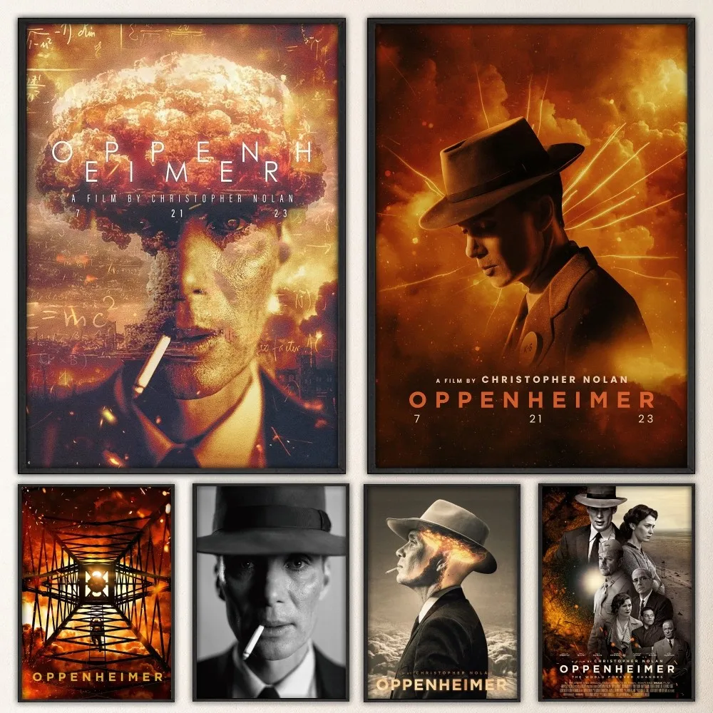 Film Oppenheimer Poster Prints Poster Wall Painting Bedroom Living Room Wall Bar Restaurant Sticker Small