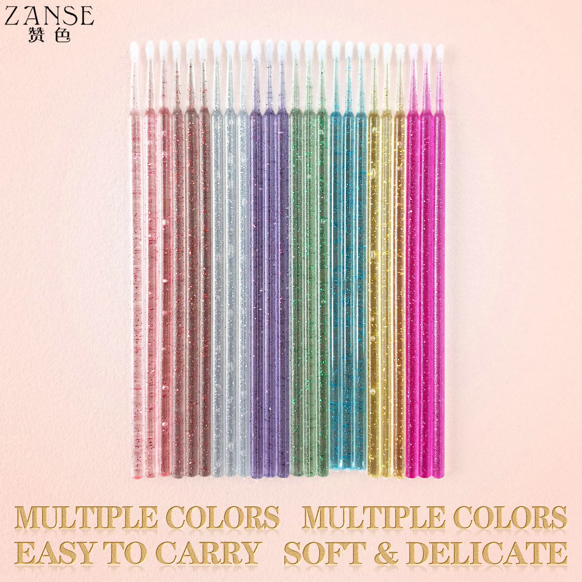 ZANSE Disposable MicroBrush Eyelashes Extension Individual Lash Removing Swab Crystal Micro Brush For Eyelash Extension Tools