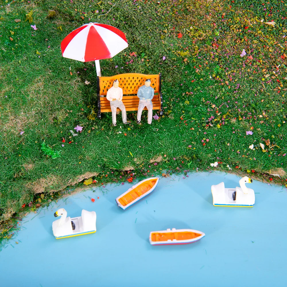 Pare-soleil Miniature échelle 1:75-1:200, modèle pare-soleil ABS pour aménagement de construction d'architecture/fabrication de bricolage, scènes de plage Diorama, 2 pièces