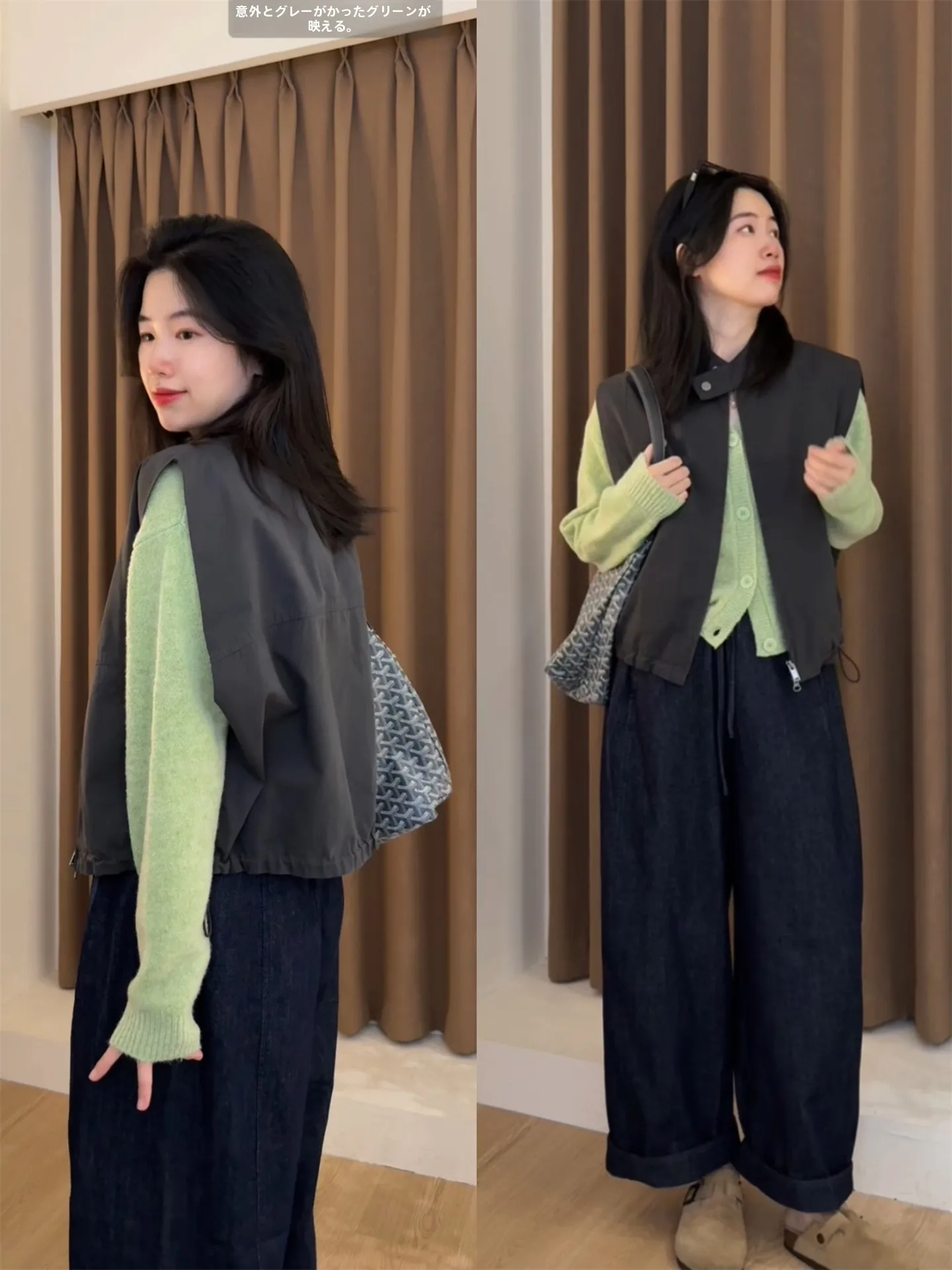 

Fashionable Grey Stand Collar Vest Women's Style 2025 Autumn New Arrival Slimming Design Commute Wind Pure Cotton Zipper