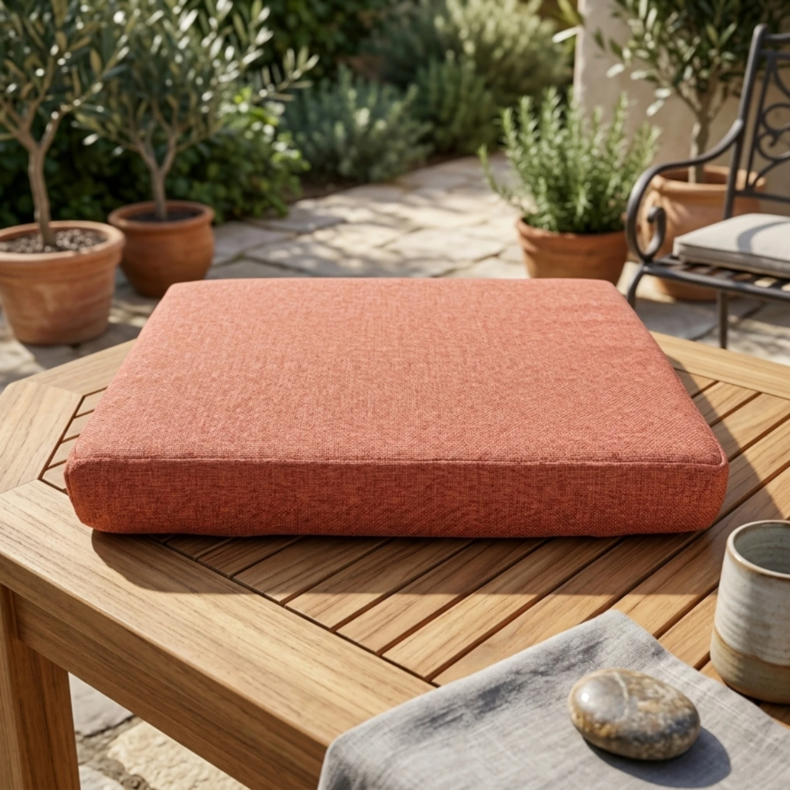 Chair Cushion with Straps Secure Chair Pad with Straps Foam Seat Cushion Woven Supportive for Students, Study Desk, Dorm Room