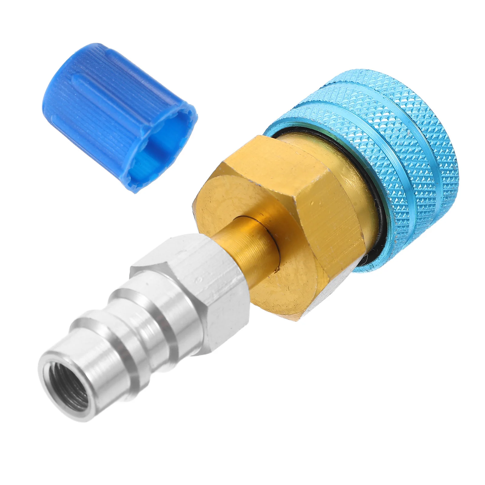 

R1234yf to R134a Low Side Quick Coupler Hose Adapter Fitting Connector Car Air Conditioner Refrigerant Charging Adapter Kit