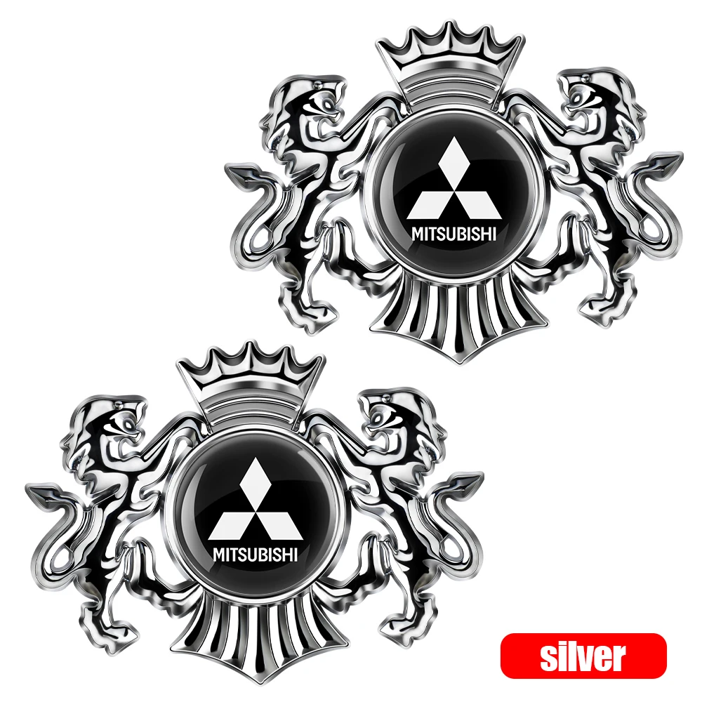 1pc Car badge, body metal badge, lion crown sticker, car exterior accessories For Mitsubishi Asx Outlander 3 Xl l200 EX10 Galant