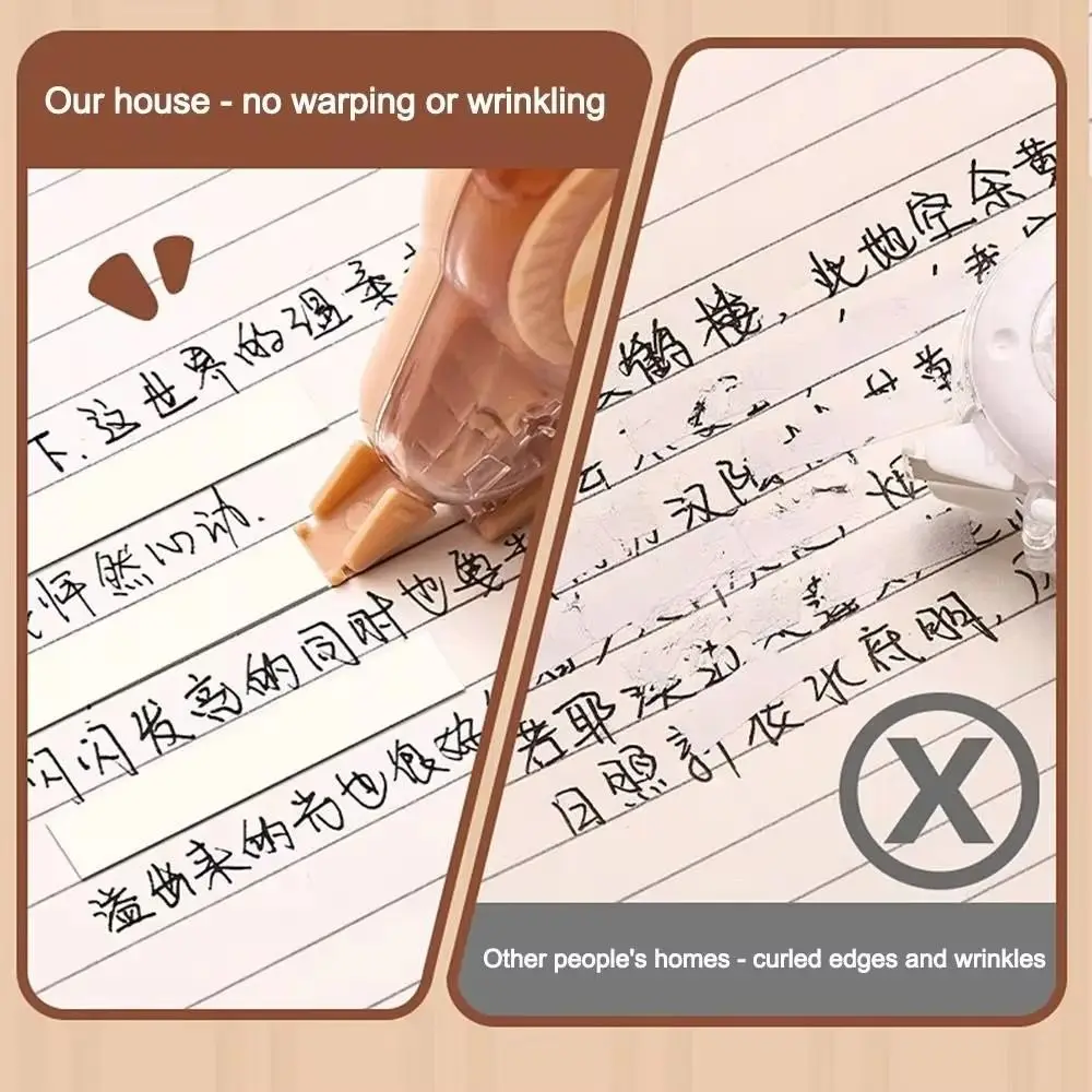 6PCS New Design Capybara Correction Tape Aesthetic Silent Capybara Modification Tape Large Capacity Smooth White Covering Tape