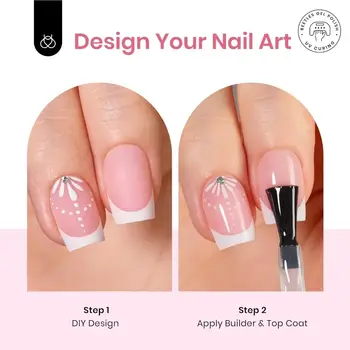 PRESS PLUS 法式美甲貼片,粉紅色短方形,15 種尺寸,150 片裝,4 合 1 美甲貼片,DIY 美甲藝術 8 最佳銷售 法式美甲 - №5