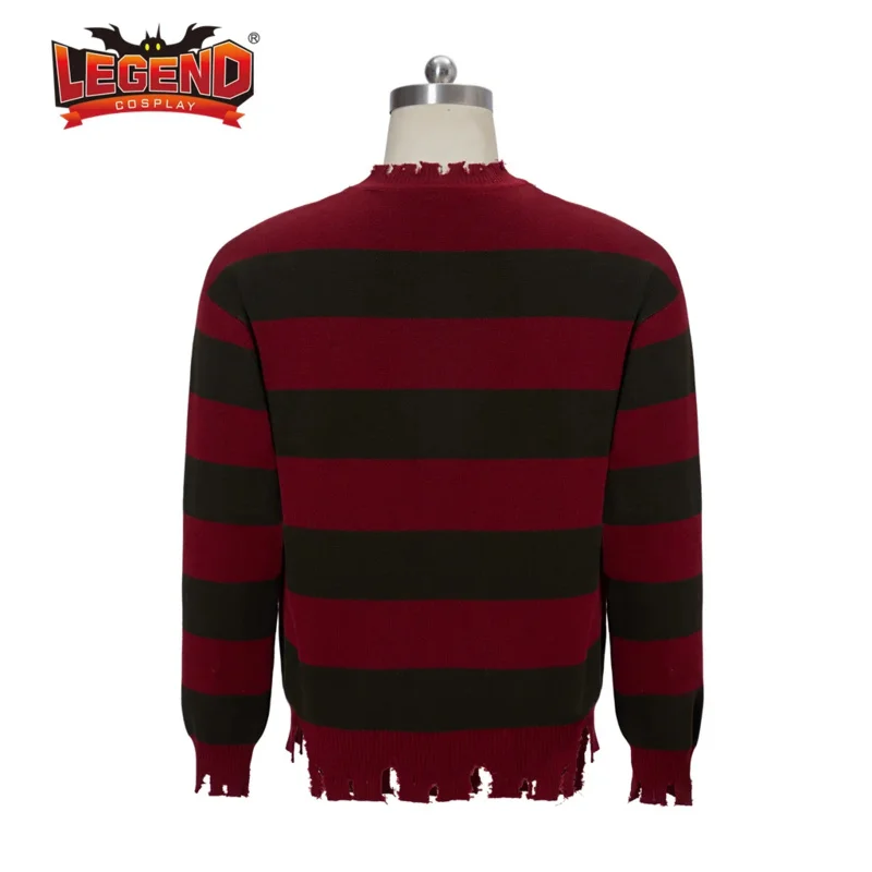 Freddy Krueger Cosplay Sweater Horror Costume A Nightmare On Elm Street Long Sleeve Knitted  Striped Top Clothes for Women Men